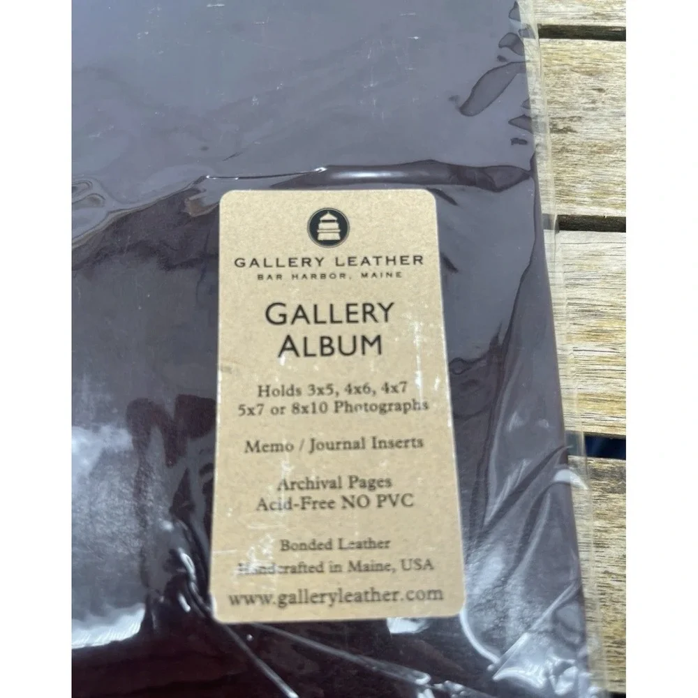 Gallery Leather Photo Album Burgundy Large 3 Ring Binder 8x10 Archival NWT